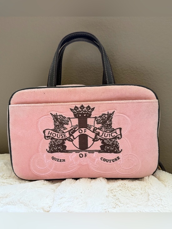 Juicy Couture Handbags - Juicy Couture Pink Terry Logo Makeup Case